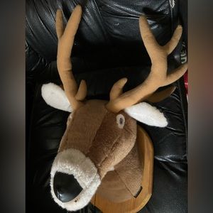 Stuffed animal deer head for wall hanging